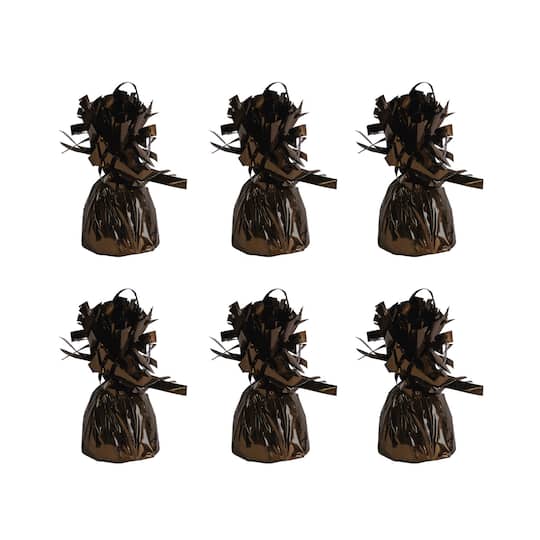Beistle 6oz. Brown Metallic Wrapped Balloon Weights, 6ct.